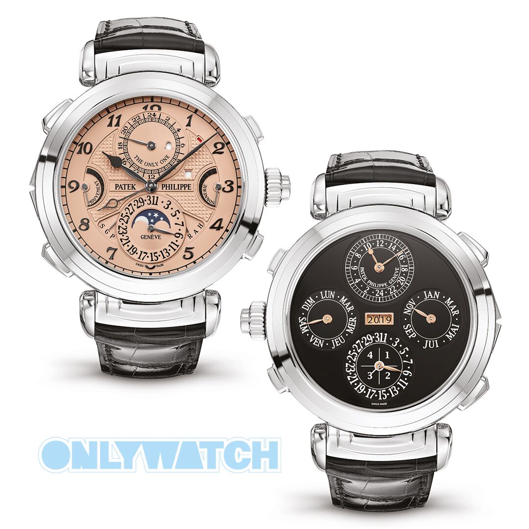 The two face dials of the $31 Million Patek Philippe For Only Watch 2019